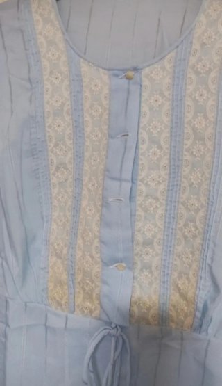 Camisón azul mujer con encaje