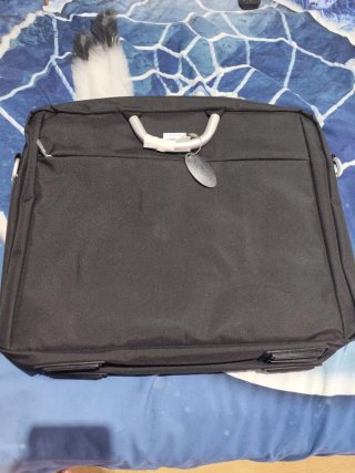 Maletín de trabajo para portátil negro, 8 bolsillo