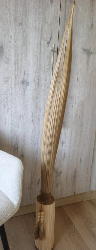 Lámpara artesanal hoja de palmera única