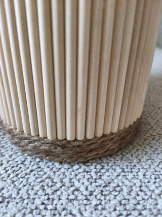 Lámpara artesanal hoja de palmera única