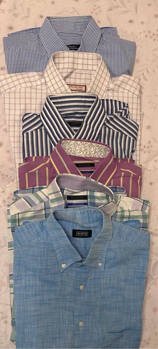 Lote 6 camisas manga corta hombre talla M