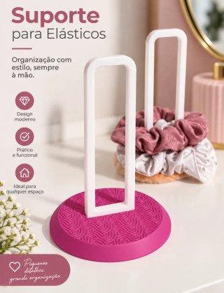 Suporte de elásticos para cabelo