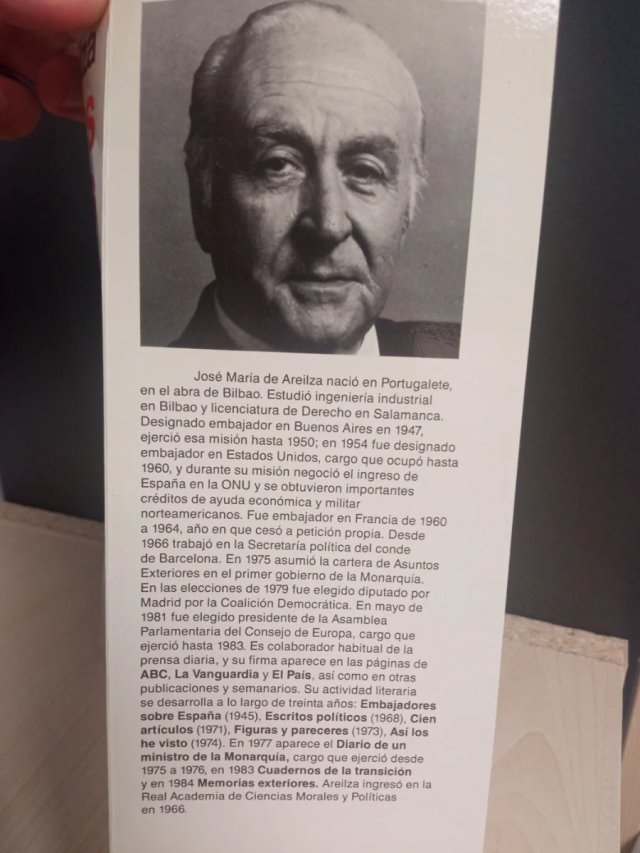 Lote José María de Areilza Memorias y artículos