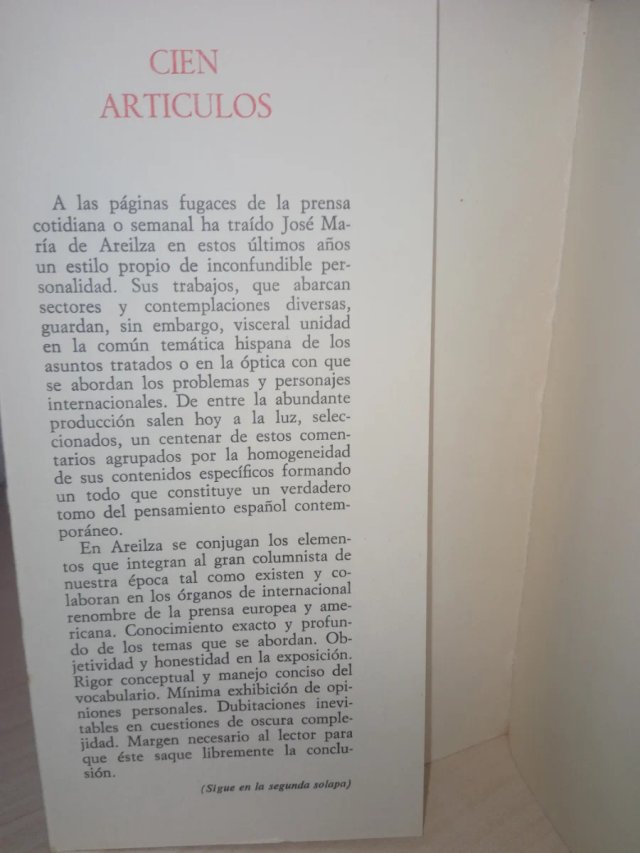 Lote José María de Areilza Memorias y artículos