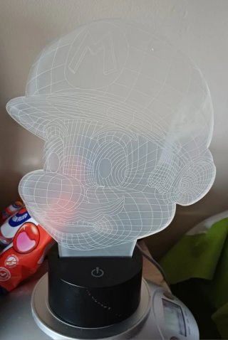 Lámpara LED Super Mario Ilusión Óptica
