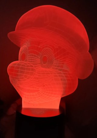 Lámpara LED Super Mario Ilusión Óptica