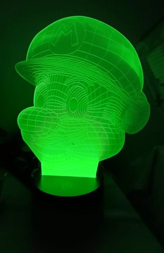 Lámpara LED Super Mario Ilusión Óptica