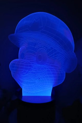 Lámpara LED Super Mario Ilusión Óptica