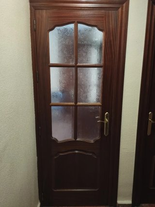 Puertas de madera con cristal