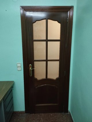 Puertas de madera con cristal