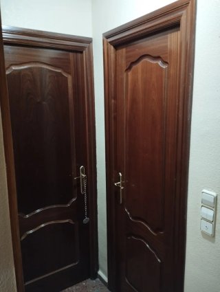 Puertas de madera con cristal