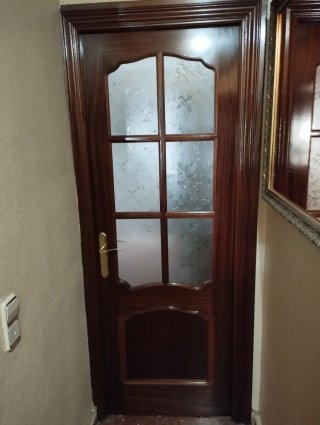 Puertas de madera con cristal