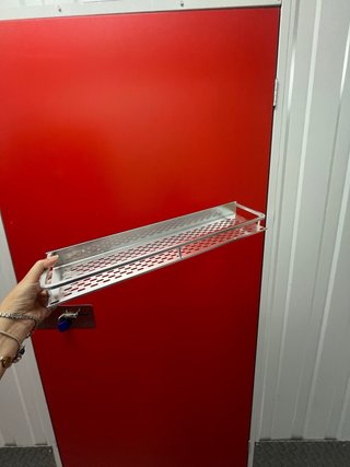 3 Scaffali metallici argentati