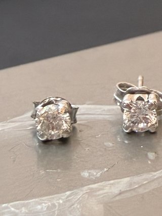 Pendientes Oro 18k 0.65 Ct Diamantes Naturales