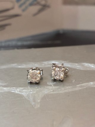 Pendientes Oro 18k 0.65 Ct Diamantes Naturales