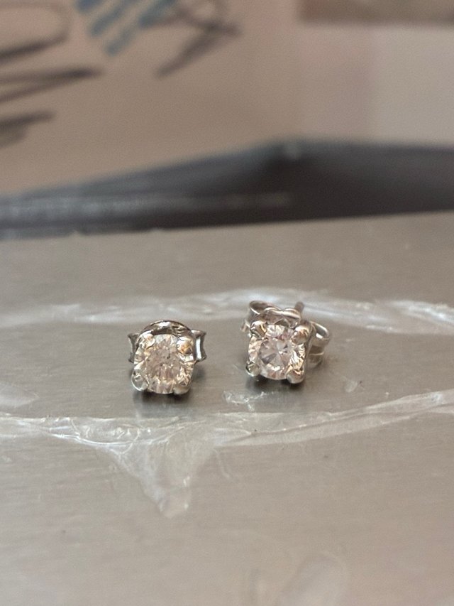 Pendientes Oro 18k 0.65 Ct Diamantes Naturales
