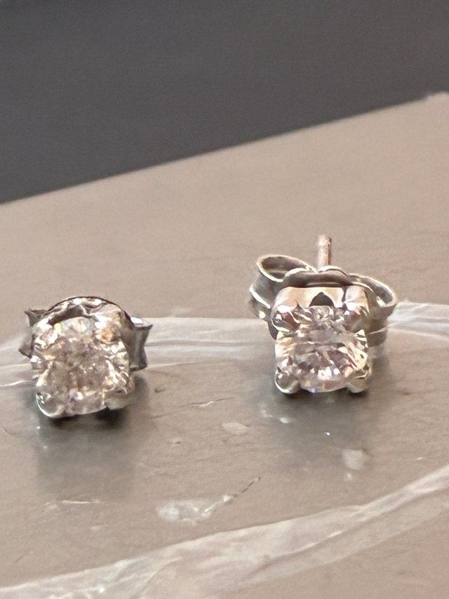 Pendientes Oro 18k 0.65 Ct Diamantes Naturales