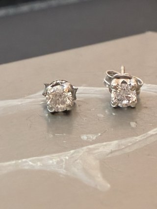 Pendientes Oro 18k 0.65 Ct Diamantes Naturales
