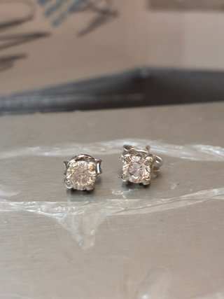 Pendientes Oro 18k 0.65 Ct Diamantes Naturales
