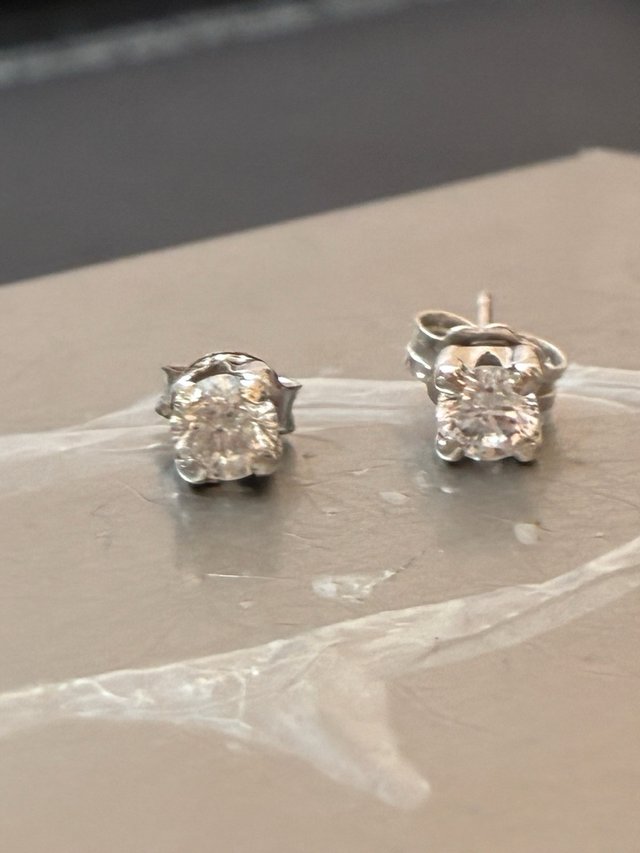 Pendientes Oro 18k 0.65 Ct Diamantes Naturales