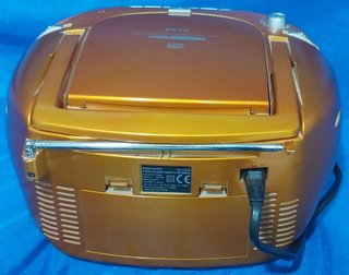 Radio Casete Portátil CD Scott Naranja/Plata