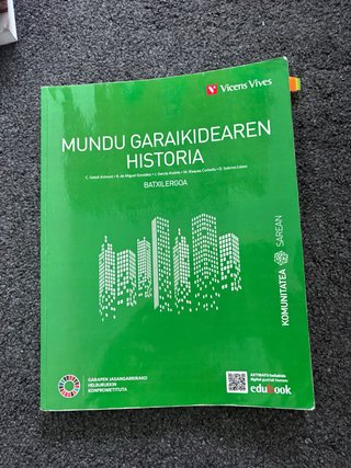 Libro Historia 1°Bachi: Mundo Garaikidearen Histor