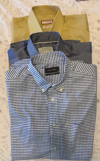 Lote 7 Camisas marcas variadas Hombre Manga Larga
