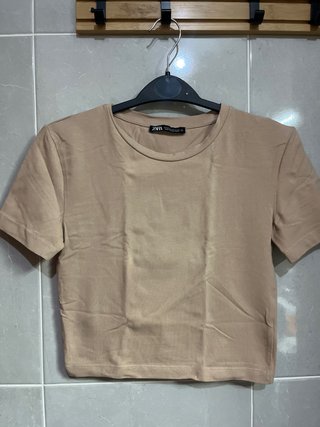 Camiseta Zara Beige Talla XS