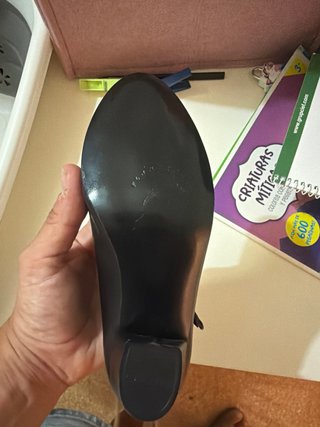 Zapatos Flamenco Niña Tacón Correa Negro talla 28