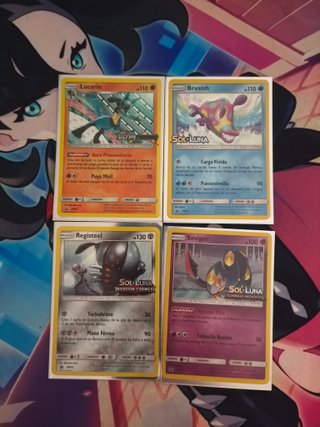 Pack 4 Cartas Pokémon Sol y Luna promocionales