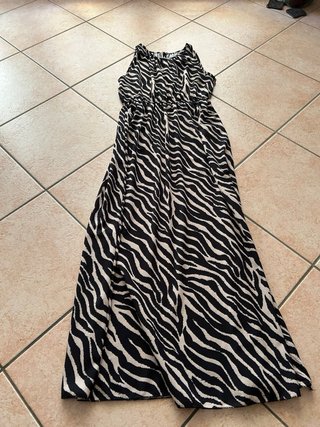 Abito lungo donna fantasia zebrata
