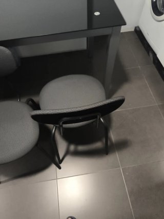 2 Sillas Comedor gris oscuro