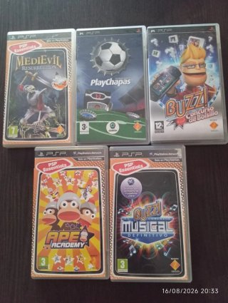 Consola Sony PSP Negra + 5 Juegos