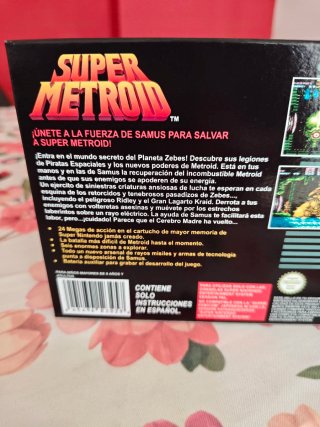 Caja Reemplazo Super Metroid SNES