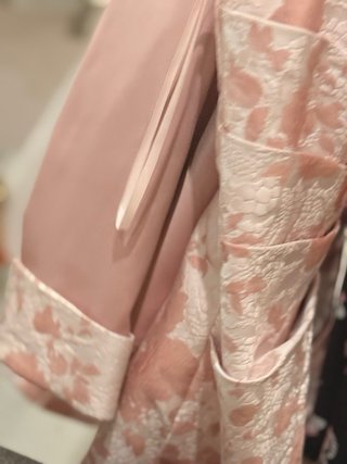 Conjunto Vestido y Chaqueta MARFIL Rosa