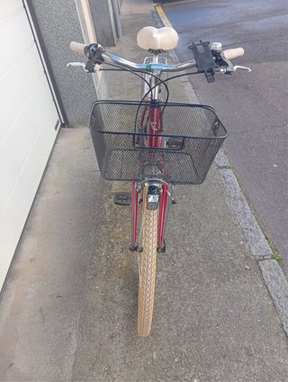 Bicicleta Paseo Vintage Roja Cesta