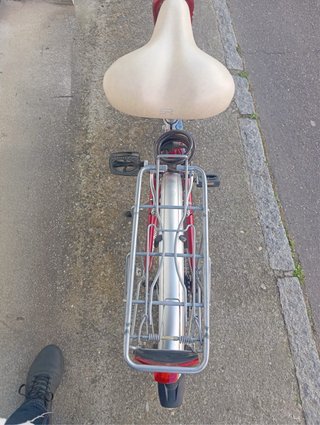 Bicicleta Paseo Vintage Roja Cesta