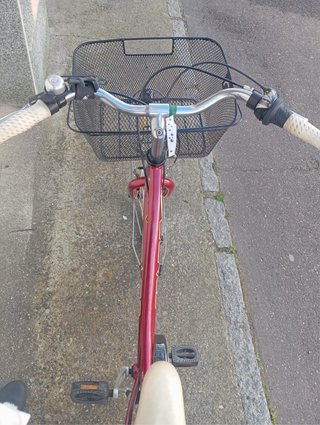 Bicicleta Paseo Vintage Roja Cesta