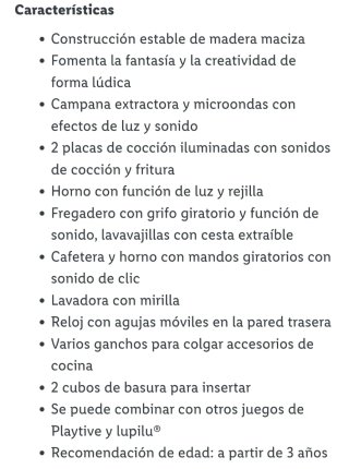 Cocinita de madera infantil DELUXE Lidl (Playtive)