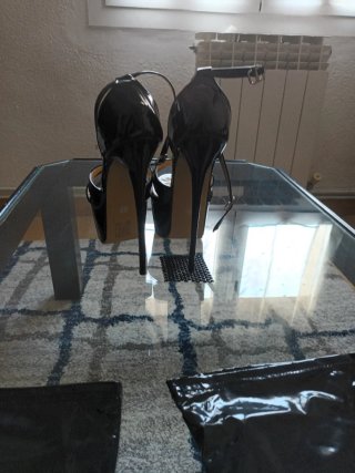 Zapatos de tacón negros talla 38