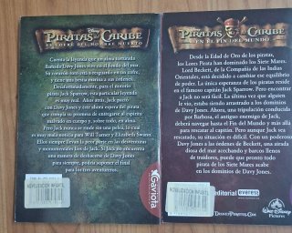 2 Libros Piratas del Caribe (Español)