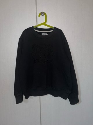 Sudadera Kenzo Negra con Logo Tigre
