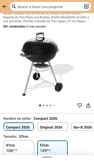 Barbacoa Weber sin usar