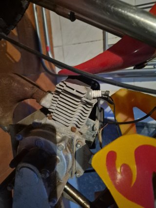Mini Moto Infantil Roja y Amarilla