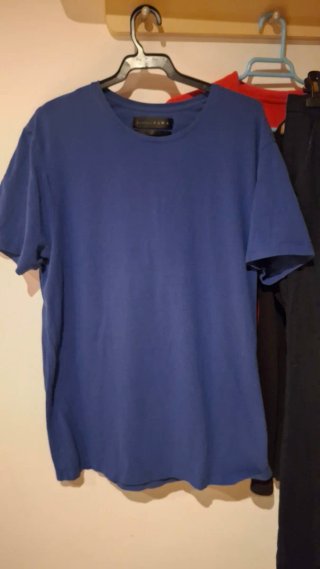 Camiseta Zara Essentials Azul Talla M