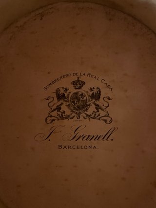 Sombrero F. Granell Casa Real Barcelona