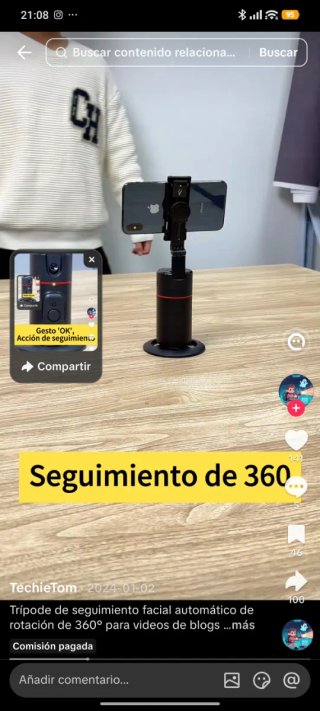 Trípode seguimiento facial con mando
