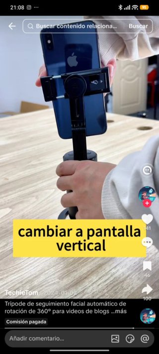 Trípode seguimiento facial con mando