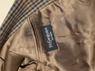 Blazer YSL Pata de Gallo Beige/Azul