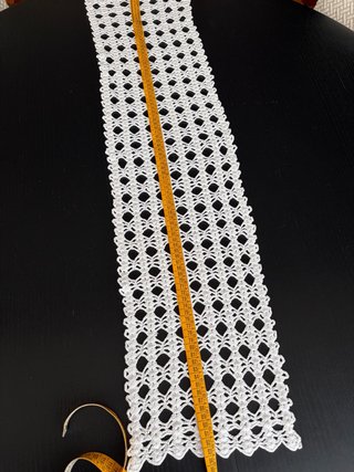 Tapete de ganchillo camino de mesa crochet 93x23